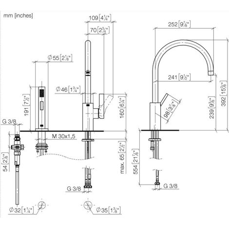 Dornbracht 33836875-19 EHM pour douchette de rinçage/professionnelle TARA ULTRA (1/2)