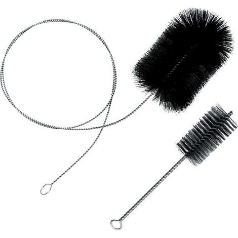 Lot de 2 brosses pour Conduit de poêle, Brosse de Nettoyage en Fil d'acier, Kit Nettoyage Gaine Souple Gaine Vmc, kit de Nettoyage pour cheminée,Souple Brosses de Ramonage (1/5)