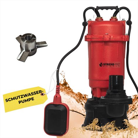 Pumpe Strend Pro Garden QDX5, 900W, Schmutzwasser, 20000 l/h, Kabel 10 m, mit Messer, für Klärgrube (1/5)