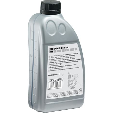 Huile spéciale, contenu 1 litre, pour outils à air comprimé et lubrificateurs
