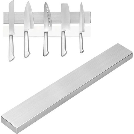 Porte-couteau magnétique 30 cm, bande magnétique pour couteaux en acier inoxydable, plaque aimantée murale, aucun perçage nécessaire, aimant super puissant, adapté à tous les couteaux (1/5)