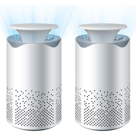Lot de 2 purificateurs d'air pour chambre à coucher – H13 Véritable petit purificateur d'air pour la maison avec câble USB et veilleuse colorée, filtre à air pour enlever la fumée, la poussière, le