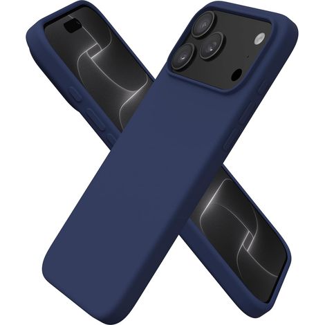 Coque pour iPhone 18 Pro Silicone - Bleu Marine (1/5)