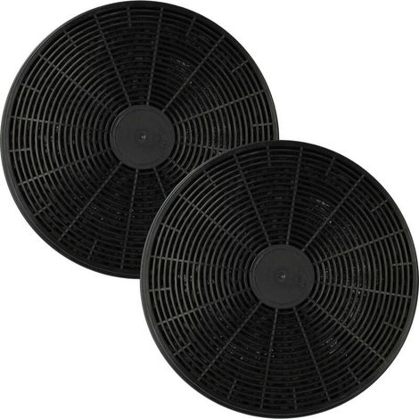 vhbw 2x Filtres à charbon actif remplacement pour Klarstein 10027530, CGCH2, 10027711, 10030983, K10001 pour hotte aspirante - 17,5 cm (1/4)