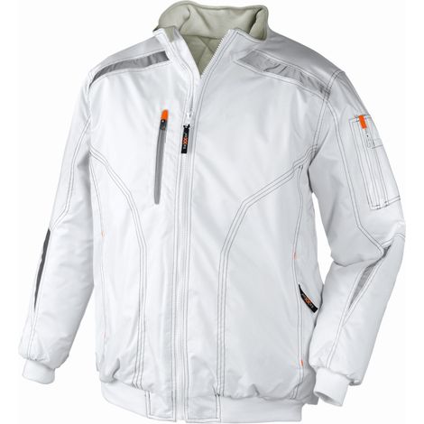 Wasserdichte Piloten-Jacke FJORD weiß Größe M (1/4)