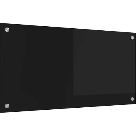Crédence de cuisine Noir 80 x 40 cm verre trempé