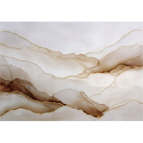 Moderne Fototapete Marmor Braun Abstrakt – Großformat Wandtapete 150x105 cm – Design für Wohnzimmer & Schlafzimmer