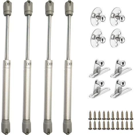 4pcs Verin à gaz 80N, Verin hydraulique, Verin meuble amortisseur porte placard pour armoires bibliothèques meuble (1/5)