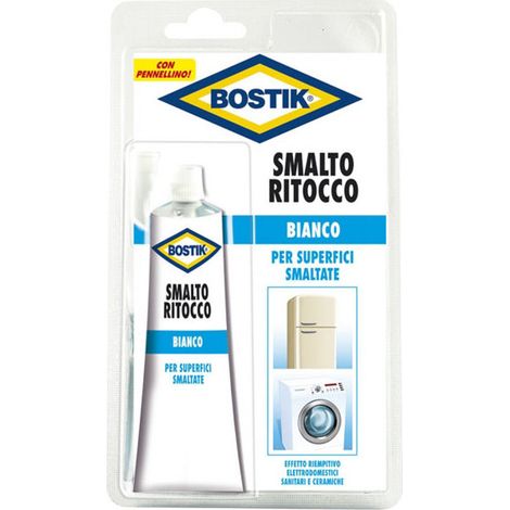 Laque de retouche blanche Bostik pour surfaces &eacutemaill&eacutees blister avec pinceau - .325 - 1,3 - 72
