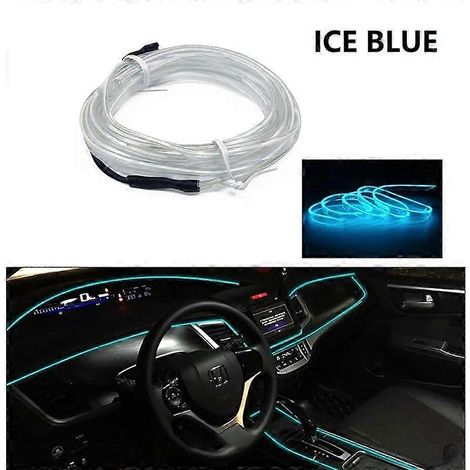 Bandes lumineuses LED néon RGB pour voiture, éclairage d'ambiance intérieur, éclairage décoratif, alimentation USB/allume-cigare/driver