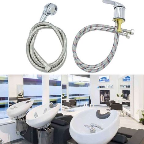 Rubinetto da bagno con soffione doccia stereo - tubo flessibile a spruzzo (lavanderia) (1/4)