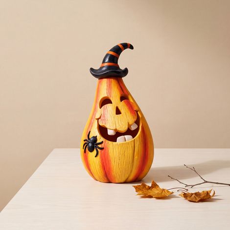 Halloween pumpkin decoration, festive party atmosphere decoration, home creative arrangement, Halloween ornament -- 1 piece (1/5)