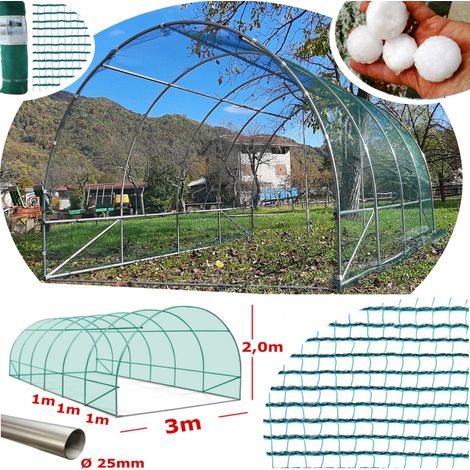 Serra Tunnel NetPlus 3x6m con rete antigrandine (1/5)