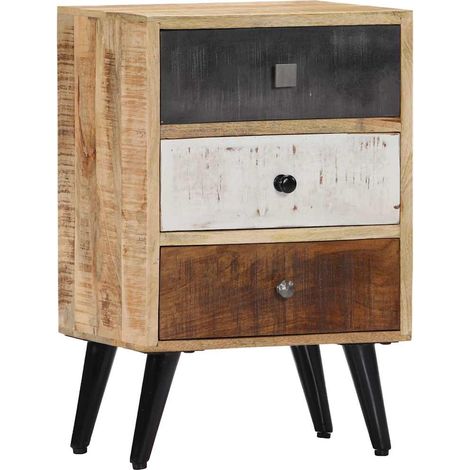 Maison Exclusive - Comodino 40x30x60 cm in Legno Massello di Mango (1/5)