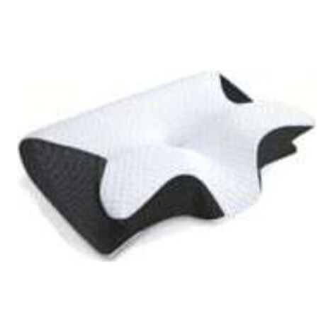 Oreiller Ergonomique Cervical, 2 en 1 Oreiller Orthopédique à Mémoire de Forme pour la Nuque, Coussin pour Dormir sur Le Côté et sur Le Dos, 62x37x12cm (noir)
