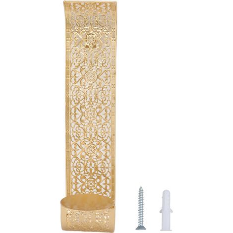 tagère Solution applique murale bougeoir or creux sculpté détails exquis bougeoir mural en métal pour chambres (1/5)