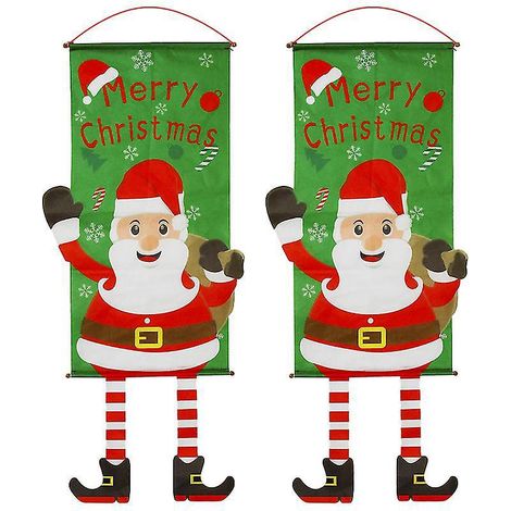 Neue 2-teilige Weihnachts-Türbehänge aus Stoff