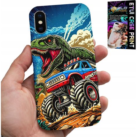Custodia per iPhone XS MAX - dinosauri con motivi di monster truck PER bambini (1/5)