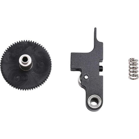 Extruder-Umlenkarm und Zahnrad mit 66 Zähnen, Extruder-Zuführungsteile für Artillery Genius Sidewinder X1, Schwarz (Schwarz) (1/5)