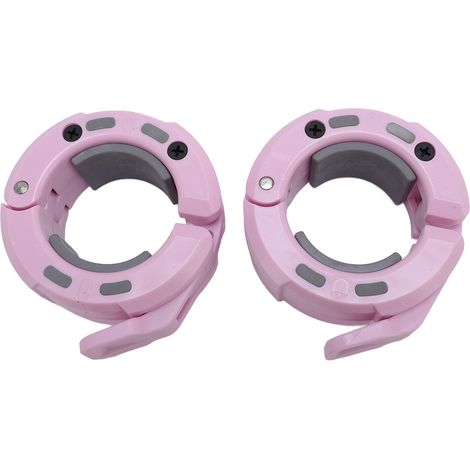 2 pièces pinces d'haltères magnétiques à dégagement rapide plaque de barre de poids verrouille les Clips de collier pour l'entraînement d'haltérophilie de 50mm rose gris (1/5)
