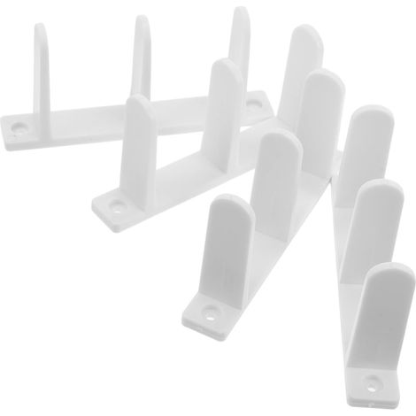 lot de 4 guide de sol pour porte coulissante, blanc (1/5)