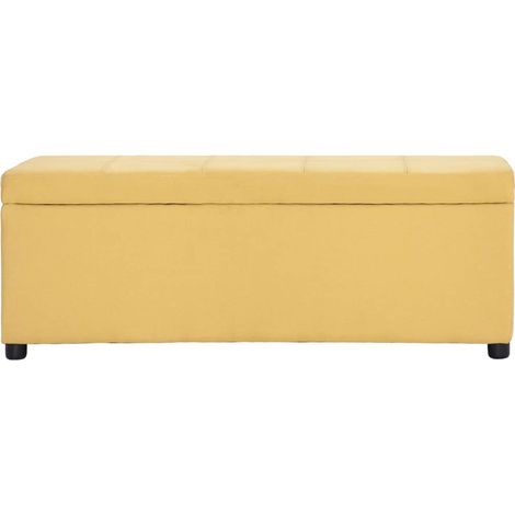 Maison Exclusive - Bank mit Staufach 116 cm Gelb Polyester