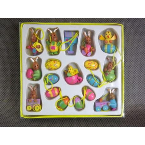 Set mit 18 dekorativen Hängeornamenten (13 x 14 cm) in einer Box (1/2)