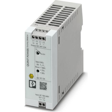 Alimentations c.a./c.c., Phoenix Contact, 2 sorties à 24V c.c. 2.5A ( Prix pour 1 )
