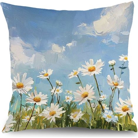 Housse de coussin floral décoratif, canapé intérieur,40×40cm (1/5)