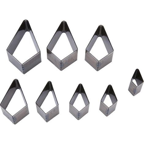 Gabarit de découpe et moule de découpe pour cuir en 8 pièces (forme de diamant), nouveauté 2025 (1/5)