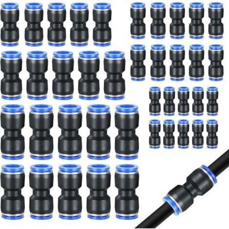 40 Pieces Pneumatic Fitting Reducer Straight 4,6,8,10,12 mm OD Plastic Pneumatic Connectors Compressed Air Quick Fitting Push Quick Reducer Fittings for Air Hose (1/5)