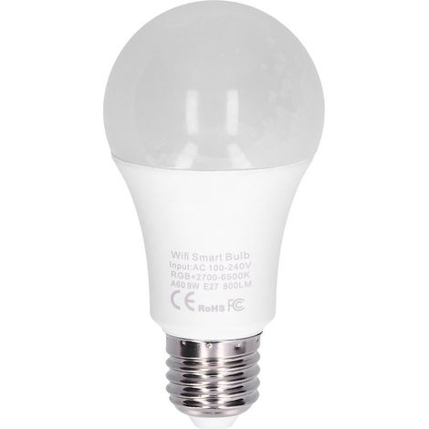 WLAN-fähige 9-W-E27-RGB-Farbwechsellampe (1/5)