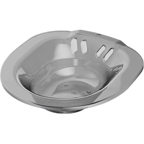 Siège de toilette de bain pour hémorroïdes, idéal pour la baignoire post-partum. Équipé d'un tuyau de chasse d'eau, d'un trou d'évacuation, d'une assise plus large et d'une cuvette plus profonde (noir (1/5)