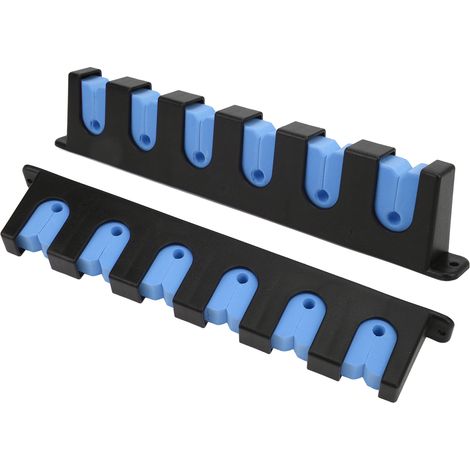 Support mural vertical pour 6 cannes à pêche, résistant aux produits chimiques, avec 4 vis, bleu (1/5)