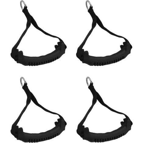 4 poignées de musculation robustes pour élastiques de résistance, accessoires de fitness et équipement de gym QAQ (1/5)