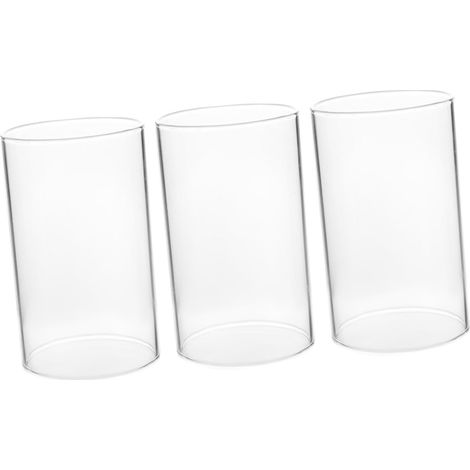 bougies En Verre Transparent Coupe vent 6x15 Cm Abat jour (1/5)