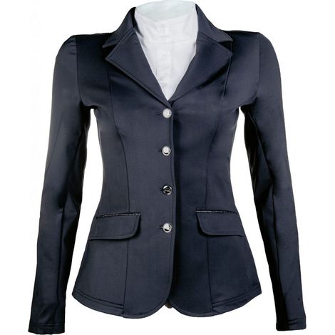 48 IT, Bleu marine 6900: Veste de compétition pour femme modèle Luisa avec fentes au dos et grandes poches extérieures (1/5)