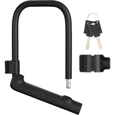 Antivol pour vélo en U - Cadre acier forme de Dispositif avec support montage Système protection sécurité route Pour l'extérieur, le stationnement (1/5)
