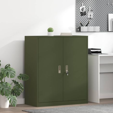 Armoire de rangement Vert olive 90 x 40 x 105 cm Acier vidaXL