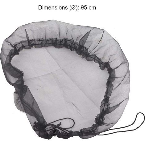 AIDUCHO Juego de 2 cubiertas protectoras de malla para barriles de lluvia - Diámetro: 82,6 cm - Ajustable - Para recolector de agua - Cubo para recolección de agua de lluvia (1/5)