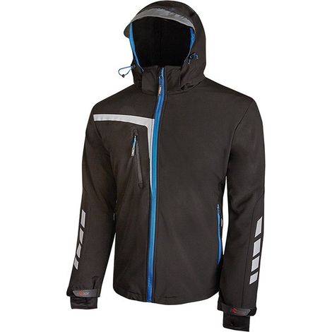 Giacca softshell QUICK taglia L nero carbonio U.POWER (1/5)