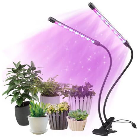 Lampe de Croissance des Plantes d'intérieur 42 LED Lumière de Croissance des Plantes 10 Niveaux Dimmable 3/9/12H Minuterie 3 Modes d'Éclairage Lampe Compacte pour Plantes Fleurs Légumes (1/5)