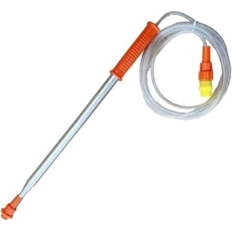 Perche télescopique en acier inoxydable pour pulvérisateur de jardin électrique. Rallonge robuste et facile à assembler pour brumisation et arrosage des plantes. (1/4)