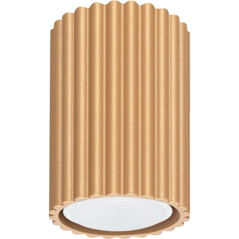 Lámpara de techo Karbon dorado aluminio 1xGU10 6.5cm Sollux