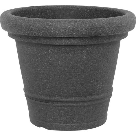 Geli Pflanztopf Milano Ø 35 x 28 cm anthrazit KunststofftÃƒÂ¶pfe