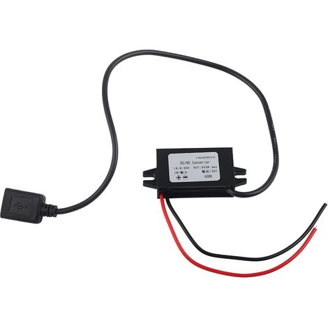Adaptateur DC-DC 12V/24V vers USB 5V 3A, Convertisseur de Puissance Abaisseur avec Protection Intelligente, Efficacité 95%, pour Audio de Voiture et Équipement Industriel (1/5)