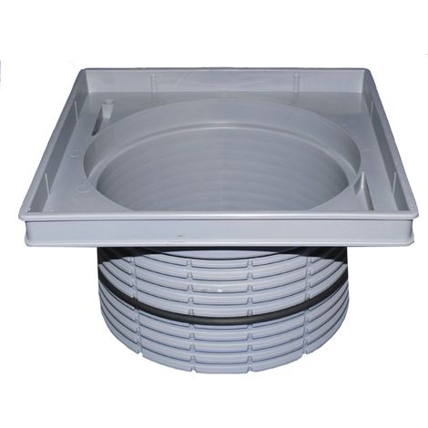 Élément de montage HL608 144 mm/d 195 mm mm Plastique/226 x 226 mm Fonte avec vanne d'eau