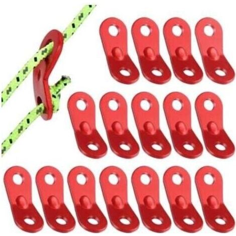 Lntyq Tendeur de Corde, 16 pièces Tendeur de Corde Camping en Alliage d'Aluminium, Guyline Tendeurs Ajusteur de Corde, Tendeur de Tente, Corde Boucle Ajusteur pour Tente Bâche Randonnée (1/5)