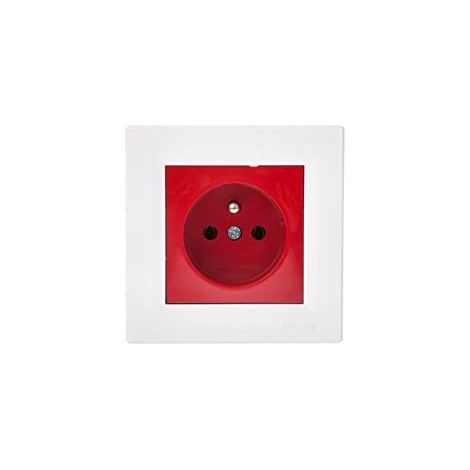 ASFORA PRISE SIMPLE AVEC/U ROUGE ET BLANC EPH2800421 DESIG3606480525971 SCHNEIDER ELECTRIC