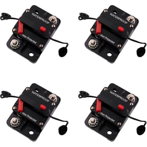 Compatible avec quatre réarmements de fusibles de disjoncteur 200 A, boîtes à fusibles étanches 12-24 V CC pour automobiles et bateaux, fusibles automobiles (1/2)